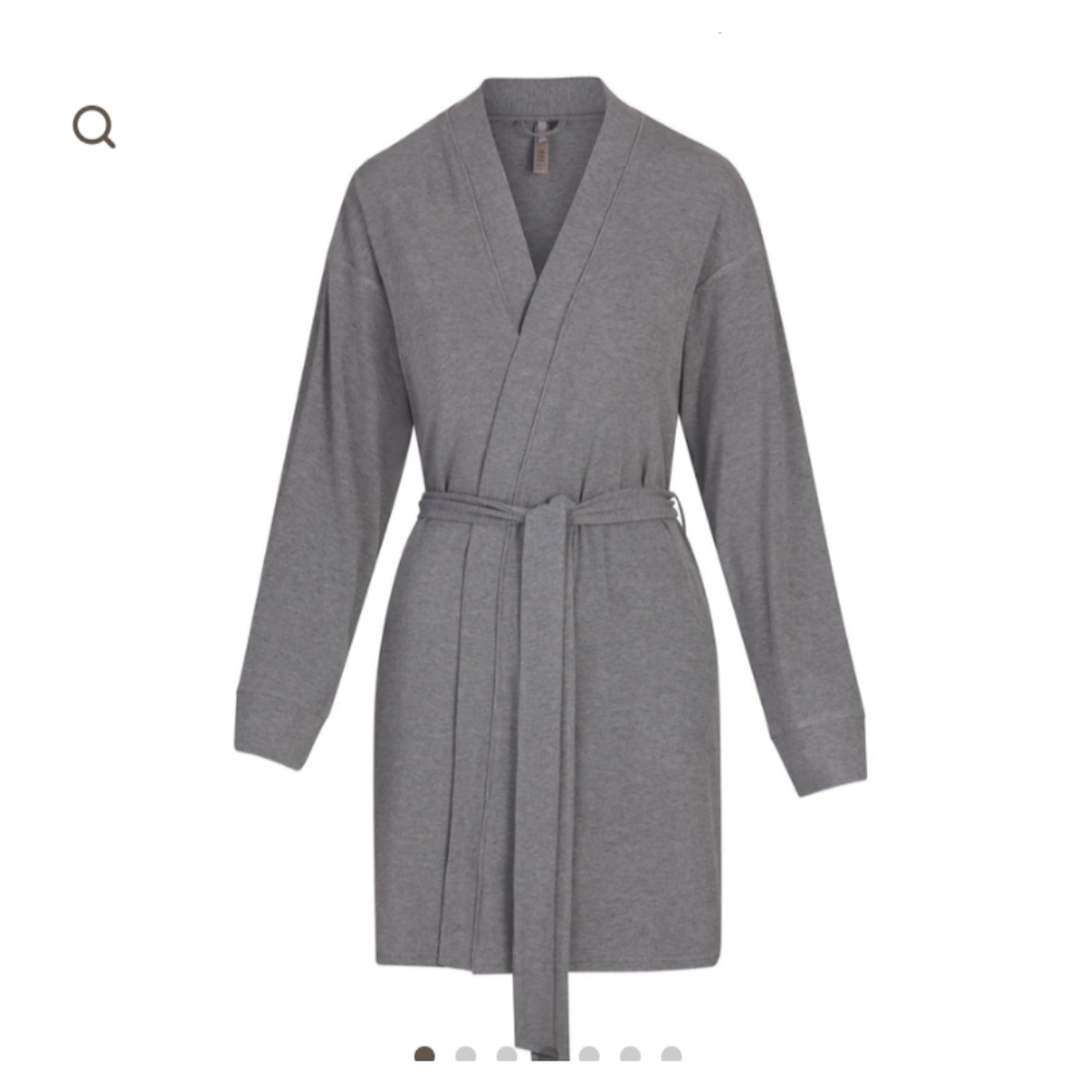 Skims soft lounge robe short length  modal fabric Heather grey size XL NWT